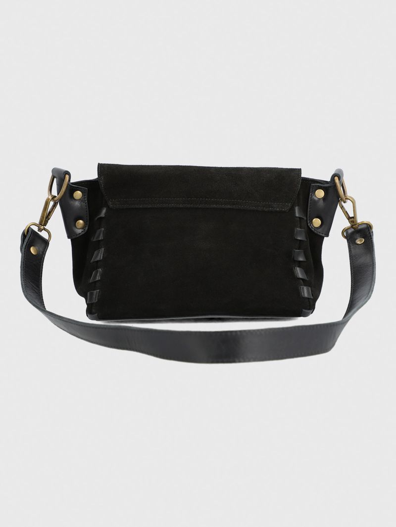Cartera Cuero Mujer Elliott Cross Negro Hush Puppies