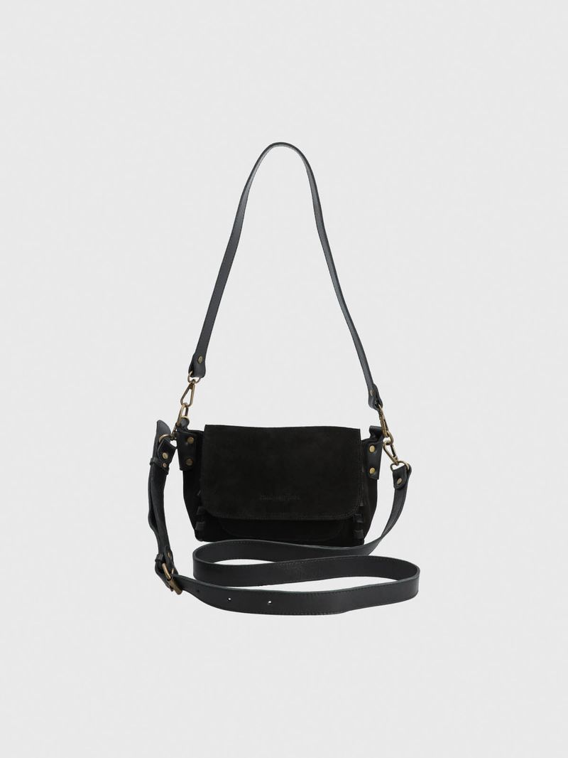 Cartera Cuero Mujer Elliott Cross Negro Hush Puppies