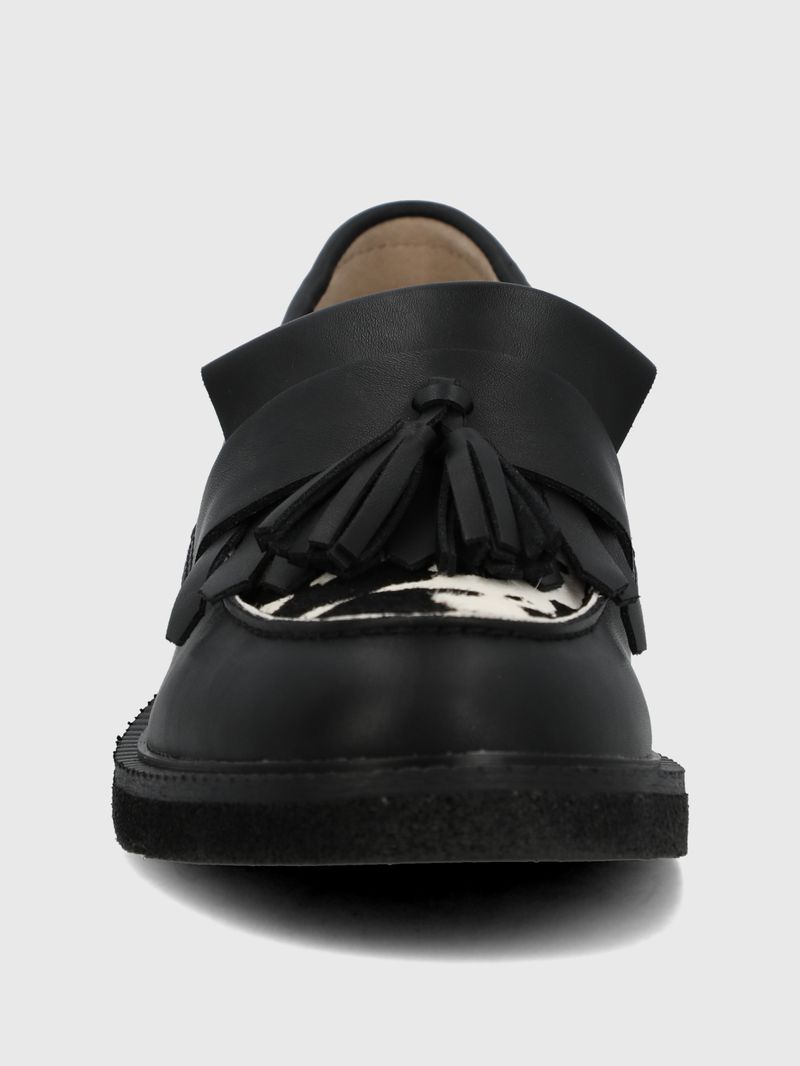 Mocasin Cuero Mujer Franty Negro