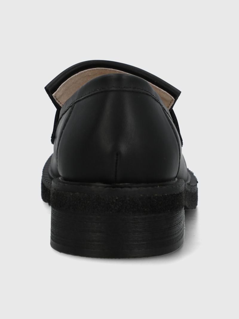 Mocasin Cuero Mujer Franty Negro