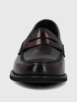 Mocasin Cuero Mujer Gaela Burdeo