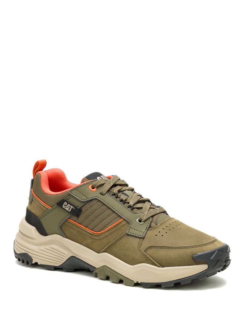 Zapatilla Hombre Grapple Leather Verde Oliva Cat