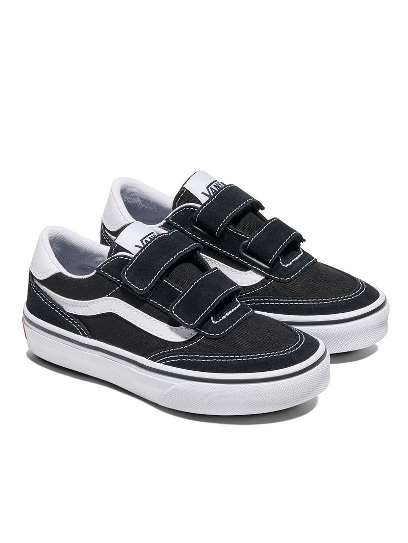 Zapatilla Niño Brooklyn  Velcro Negro Vans
