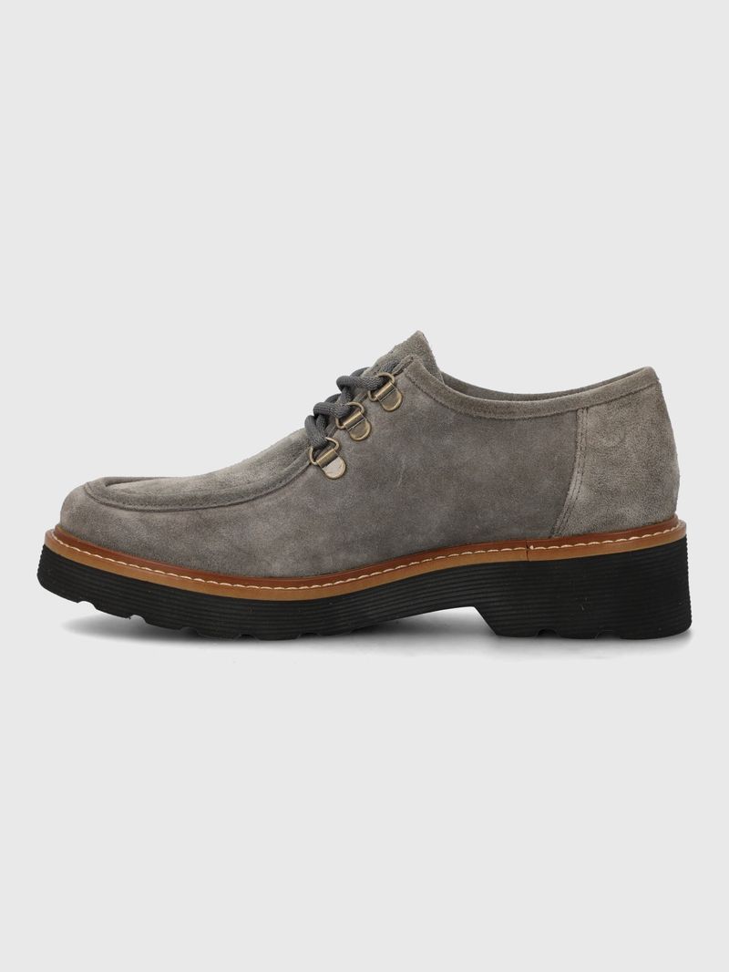 Zapato Cuero Mujer Renovo Gris