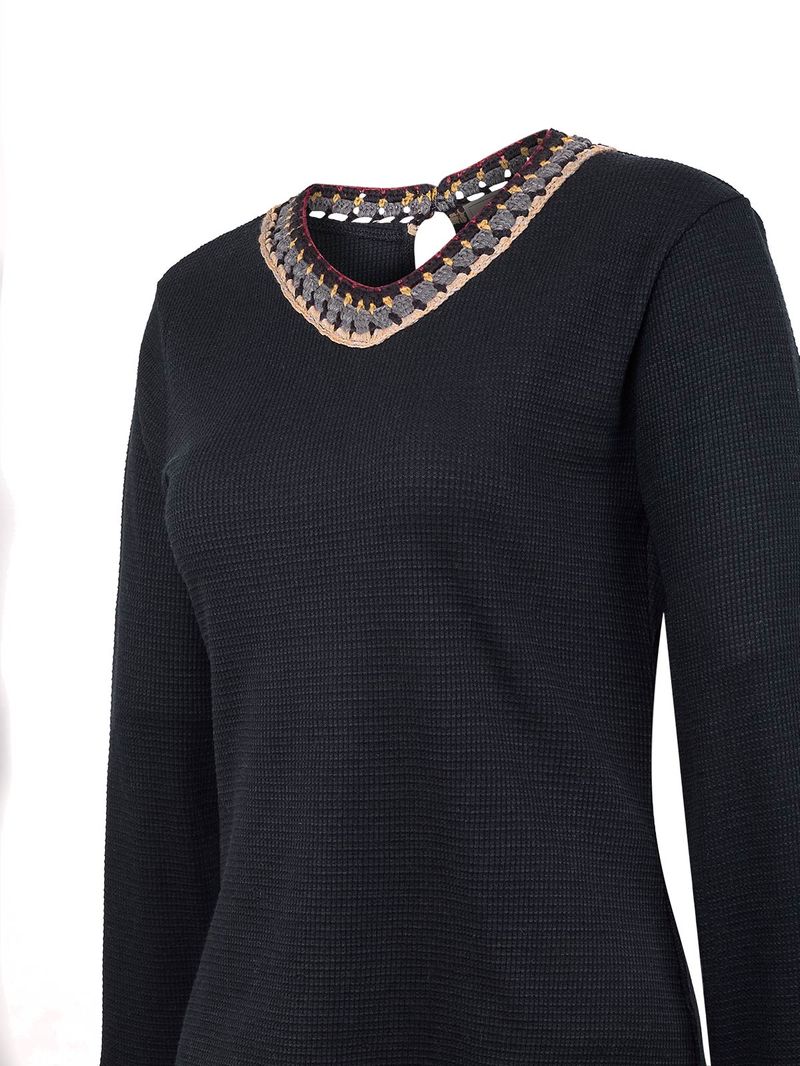 Polera Algodón Orgánico Mujer Pine Azul Rockford