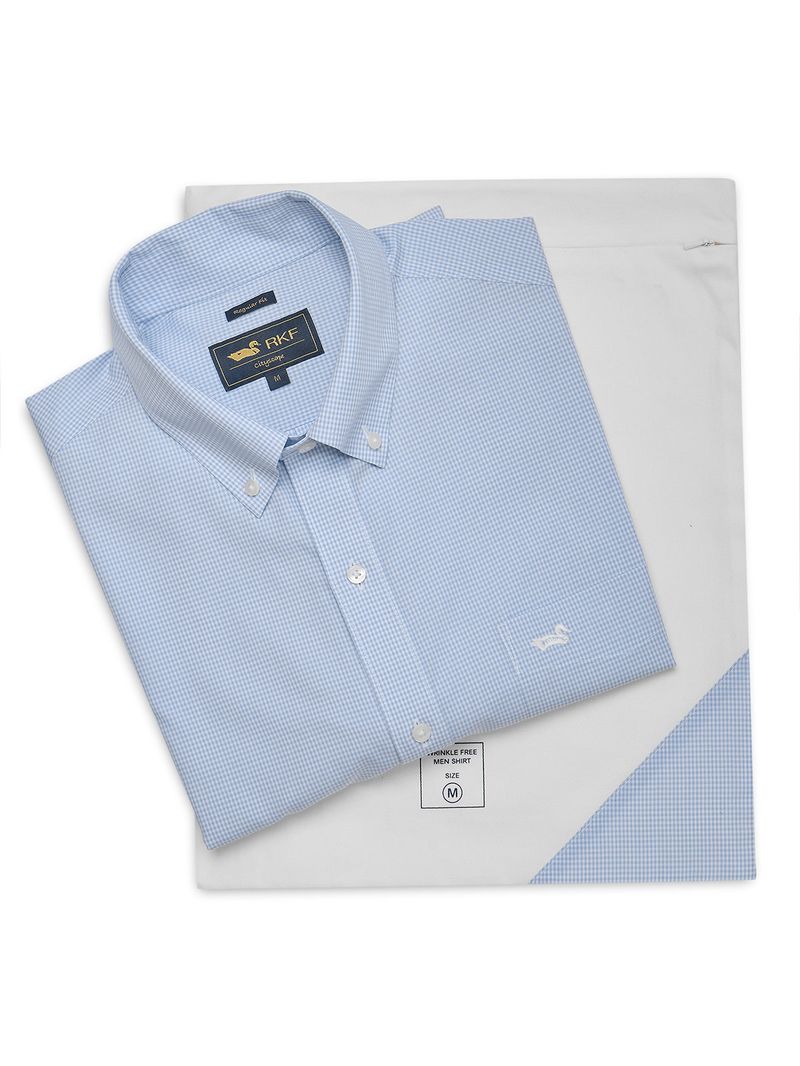 Camisa Algodón Hombre WF PB Azul Rockford