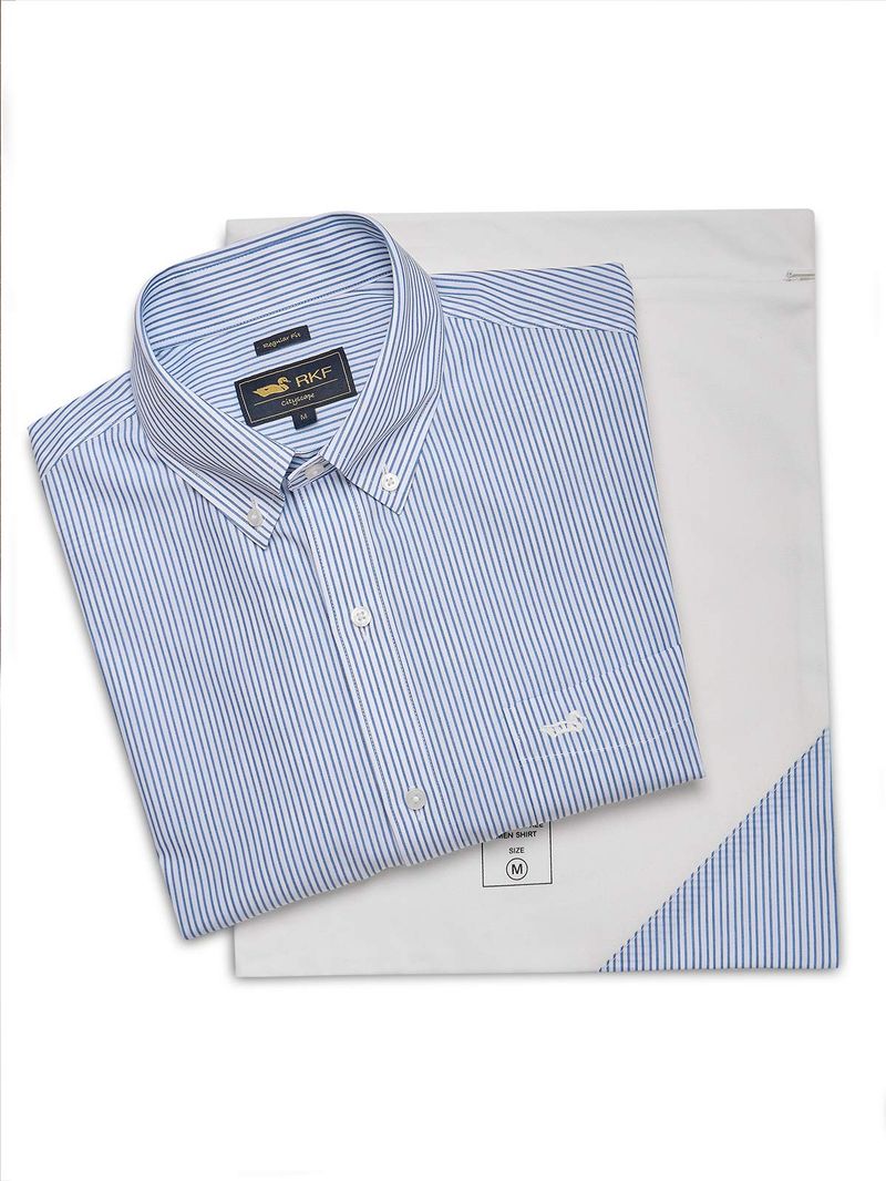 Camisa Algodón Hombre WF PB Azul Rockford