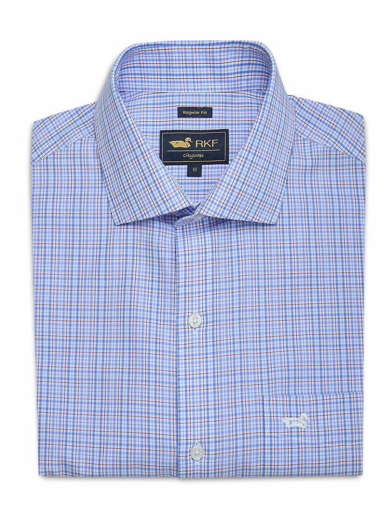 Camisa Algodón Hombre WF PC Azul Rockford