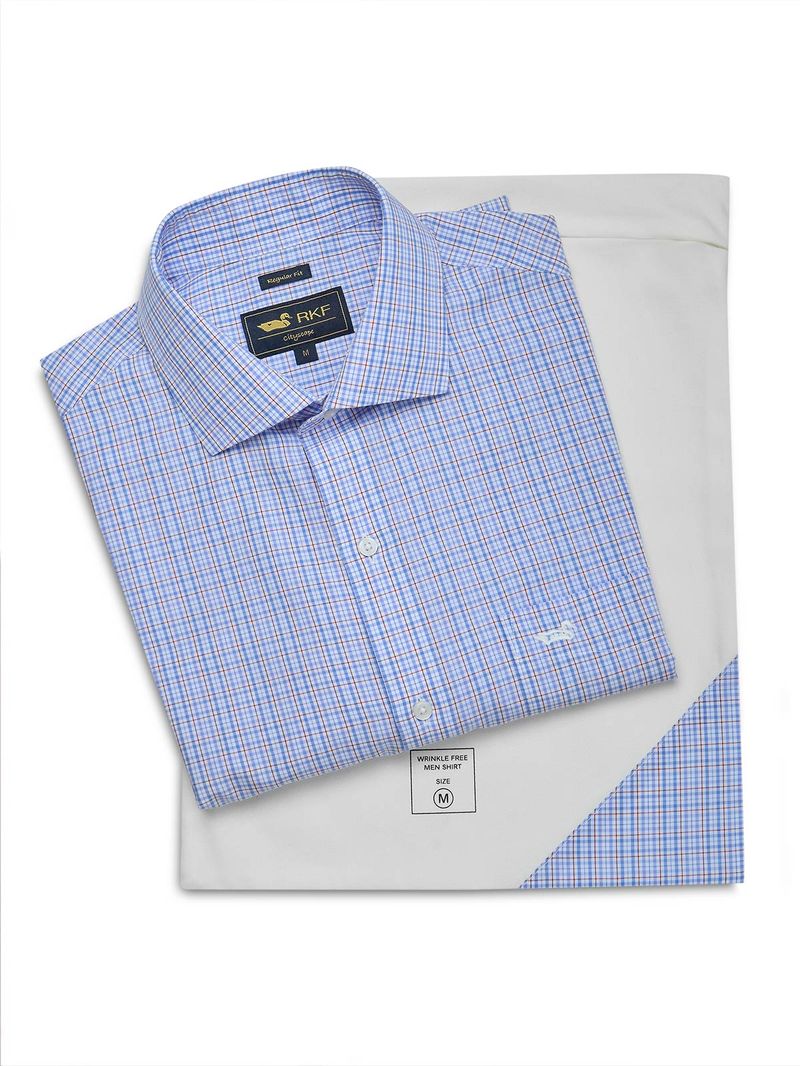 Camisa Algodón Hombre WF PC Azul Rockford