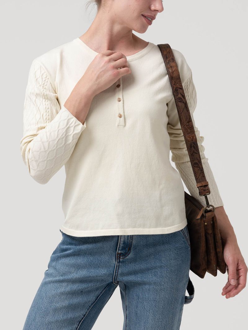 Polera Algodón Mujer Olmo Blanco Rockford