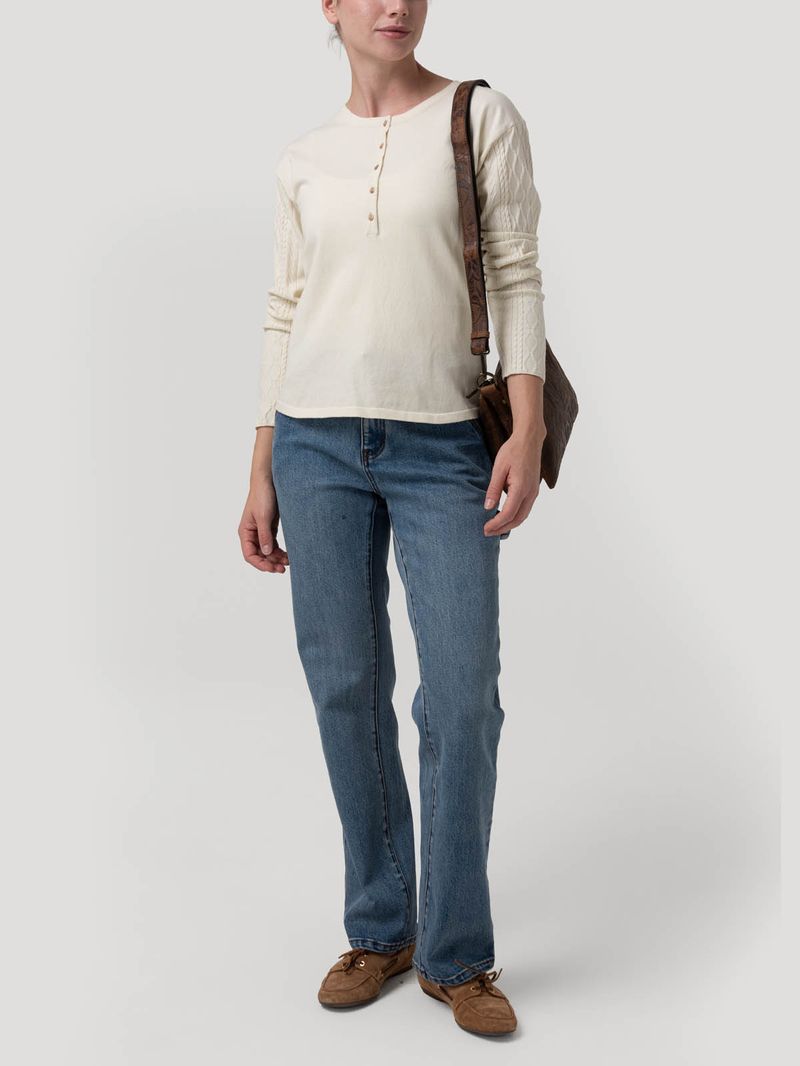 Polera Algodón Mujer Olmo Blanco Rockford