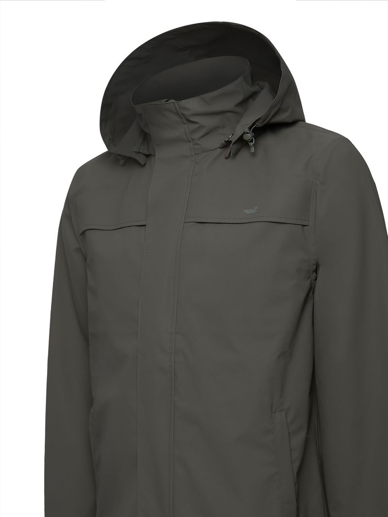 Impermeable Poliéster Reciclado Hombre Rain Café Rockford