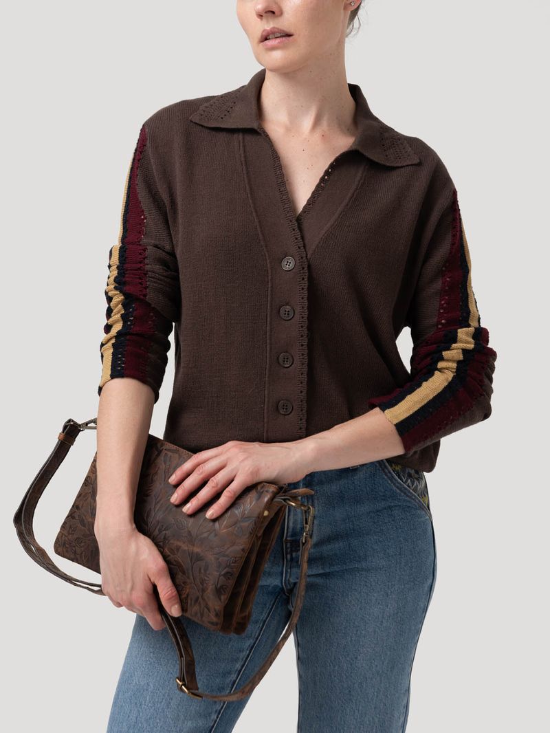 Sweater Algodón Orgánico Mujer Angelonia Café Rockford