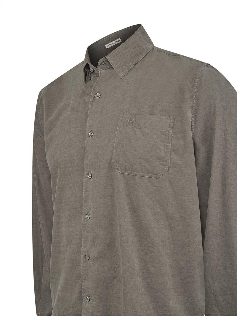 Camisa Algodón Orgánico Hombre Corduroy Café Rockford