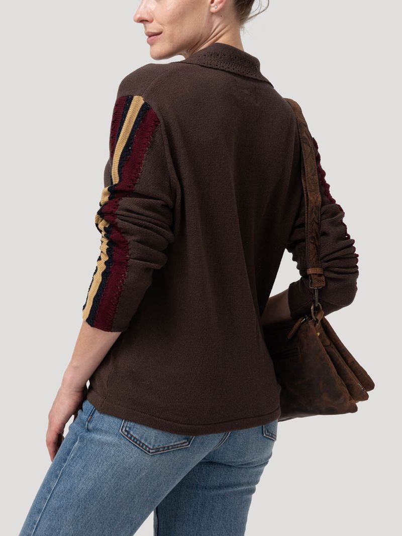 Sweater Algodón Orgánico Mujer Angelonia Café Rockford