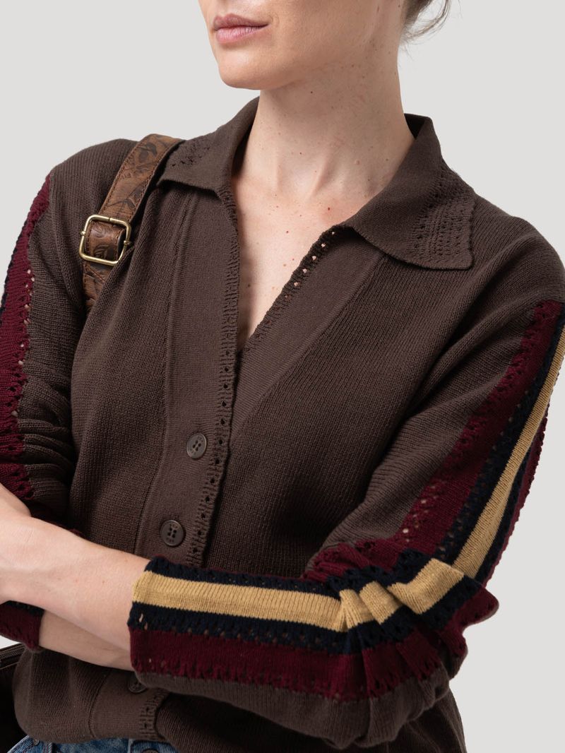 Sweater Algodón Orgánico Mujer Angelonia Café Rockford