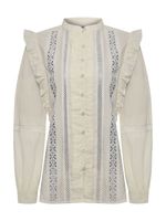 Blusa Algodón Orgánico Mujer Hibiscus Blanco Rockford