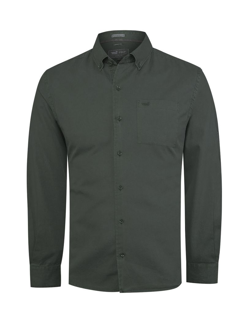 Camisa Algodón Orgánico Hombre Leeds Café Rockford