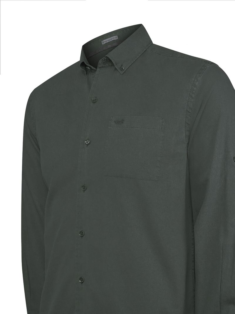 Camisa Algodón Orgánico Hombre Leeds Café Rockford