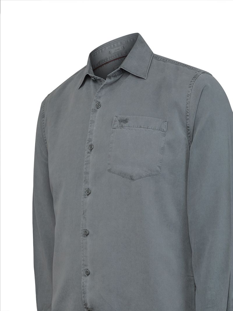 Camisa Tencel Hombre Tencel Azul Rockford