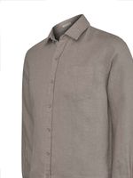 Camisa Lino Orgánico Hombre Linen Café Rockford