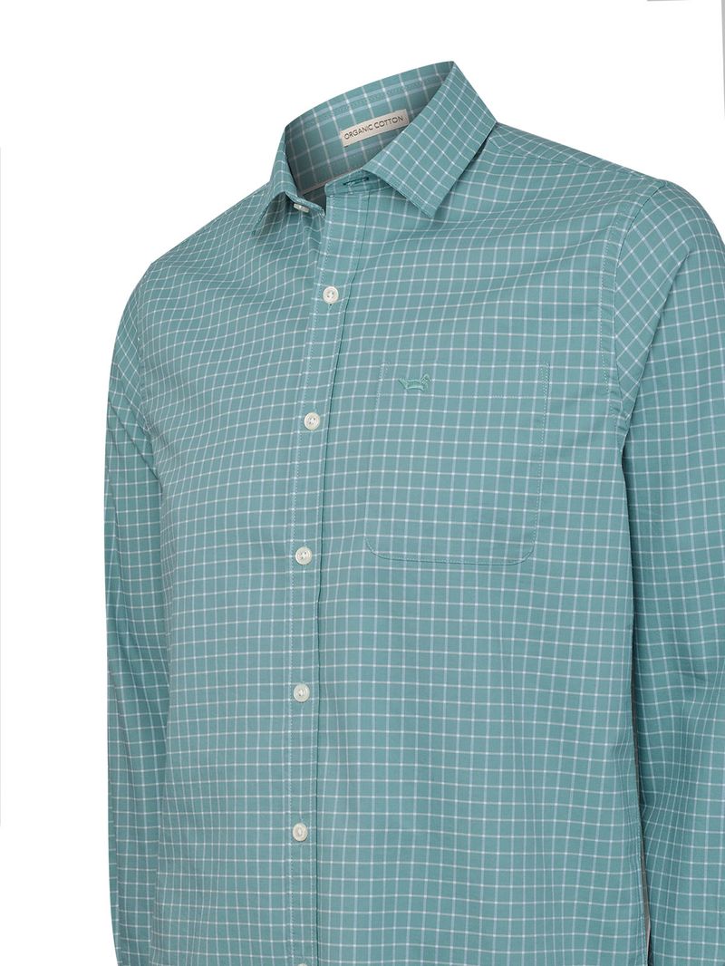Camisa Algodón Orgánico Hombre Mild Azul Rockford