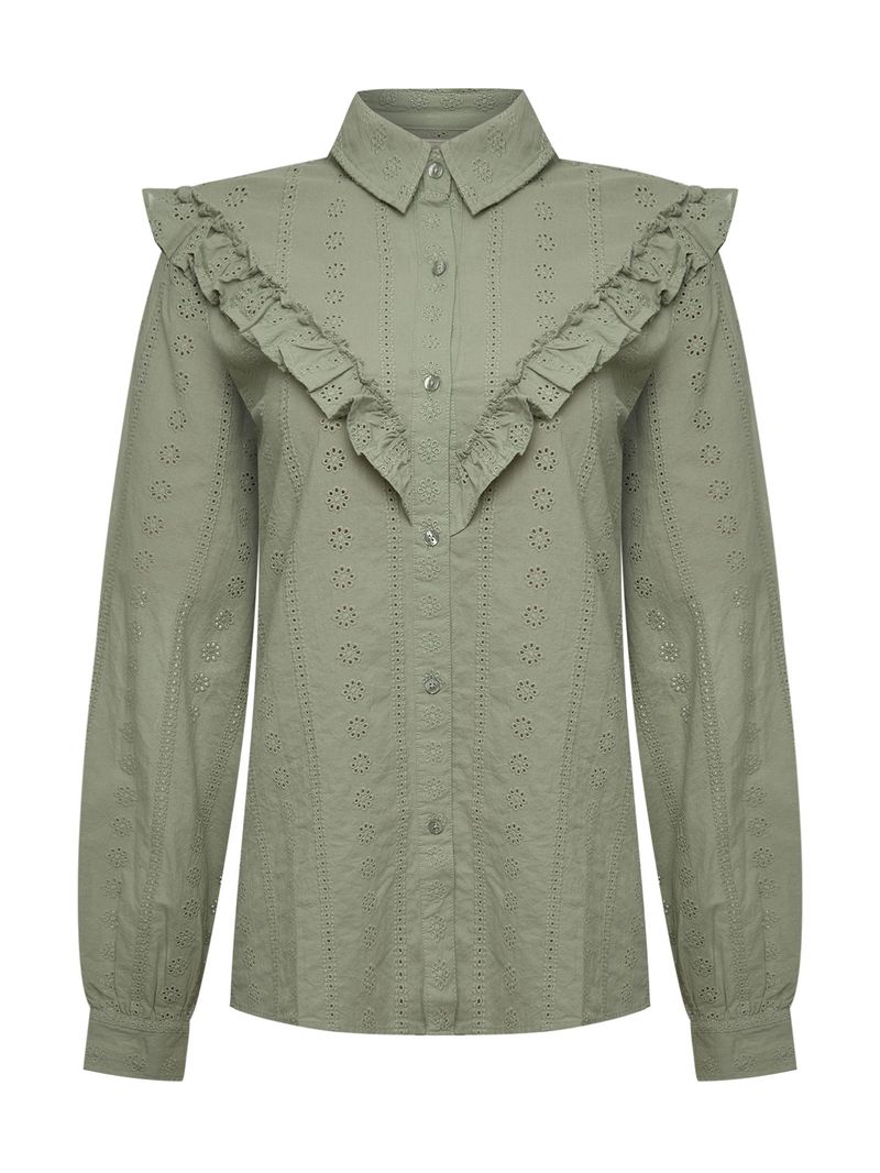 Blusa Algodón Orgánico Mujer Margat Verde Rockford