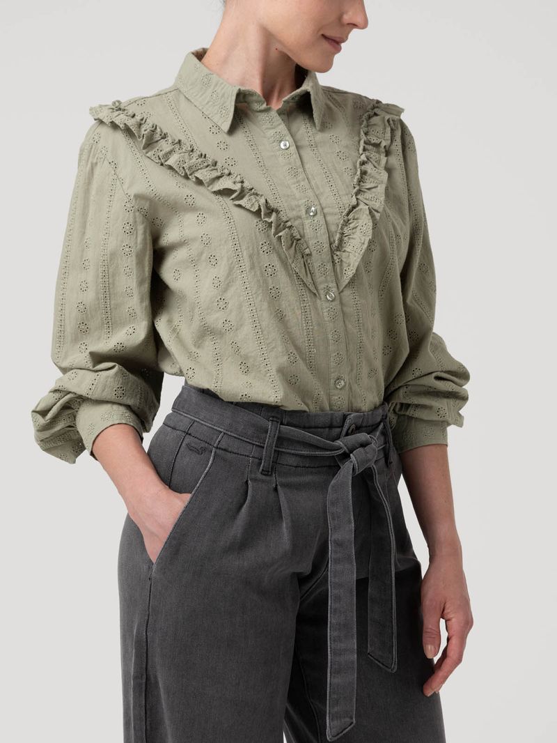 Blusa Algodón Orgánico Mujer Margat Verde Rockford