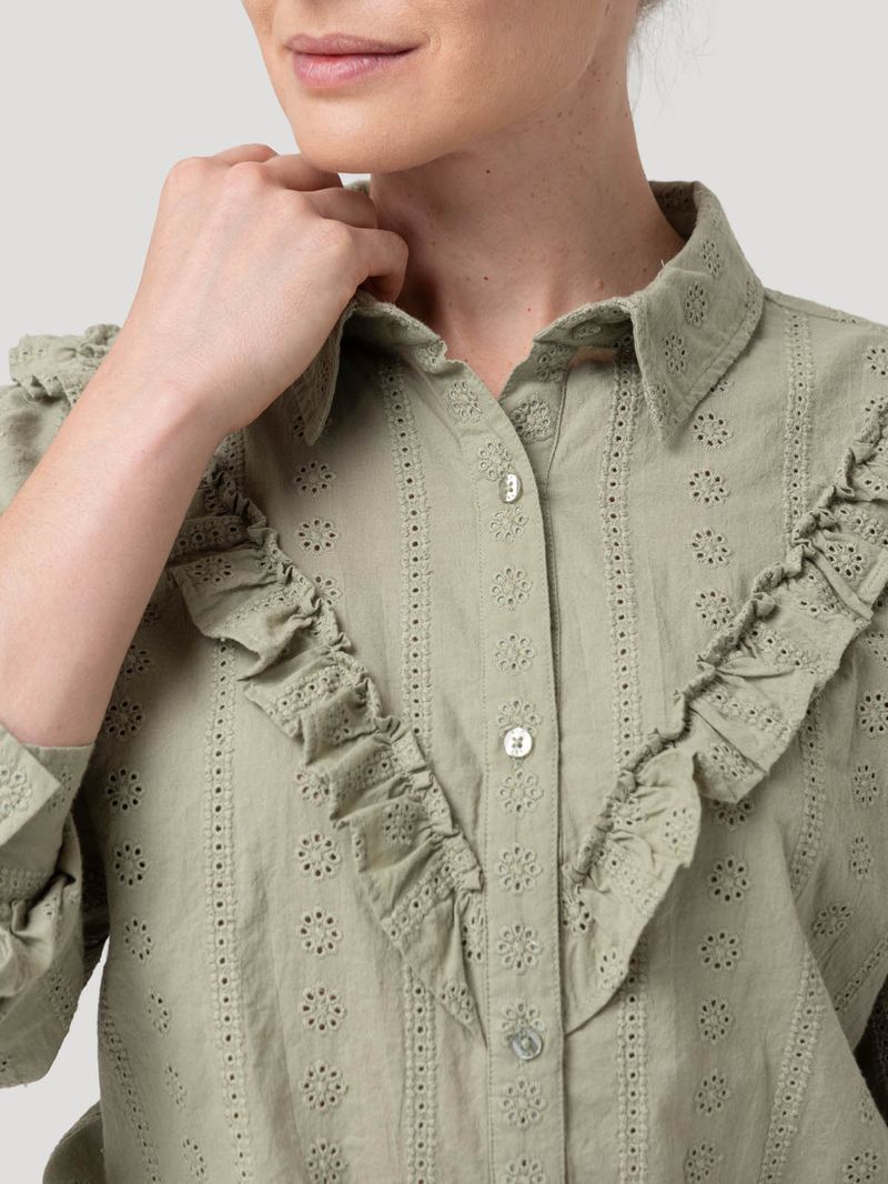 Blusa Algodón Orgánico Mujer Margat Verde Rockford