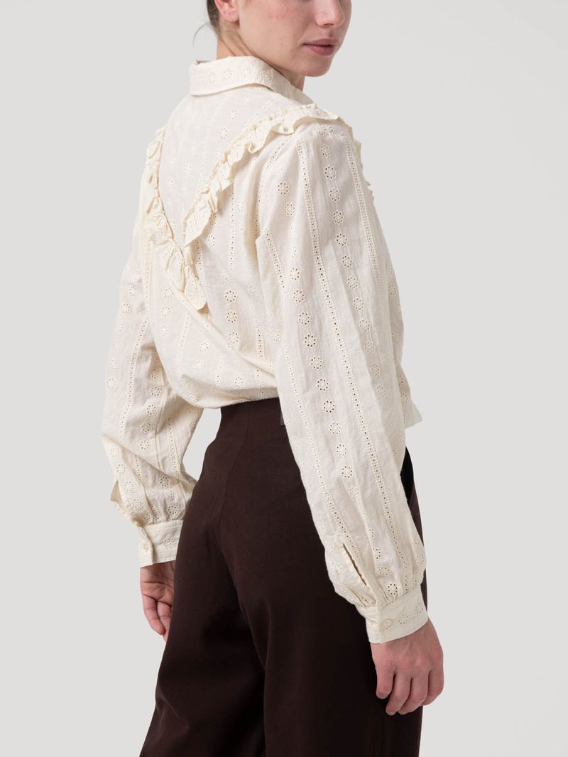 Blusa Algodón Orgánico Mujer Margat Blanco Rockford