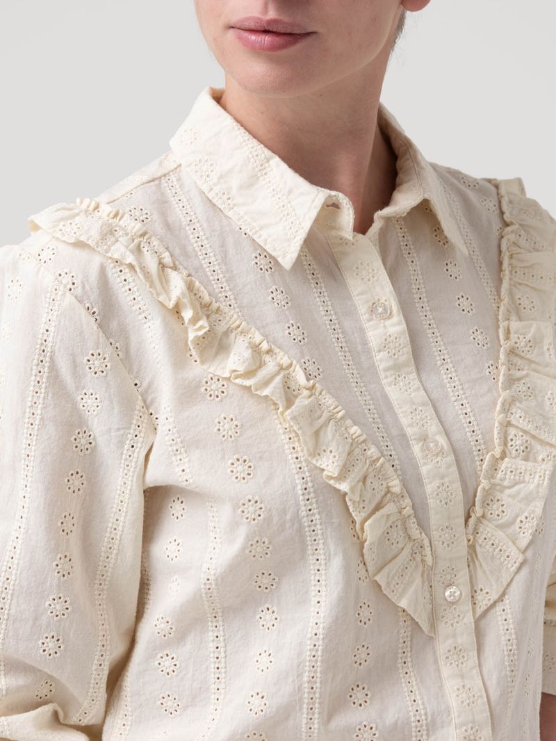 Blusa Algodón Orgánico Mujer Margat Blanco Rockford