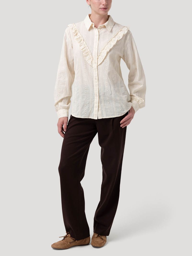 Blusa Algodón Orgánico Mujer Margat Blanco Rockford