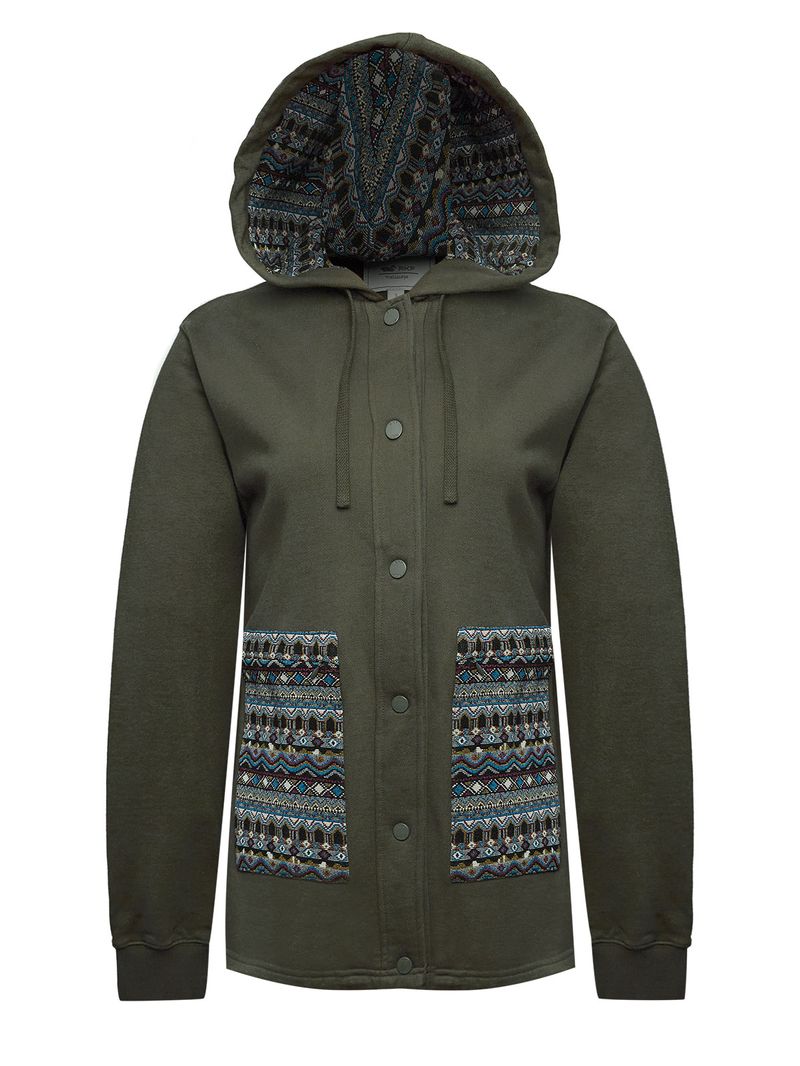 Polerón Algodón Orgánico Mujer Horizon Verde Rockford