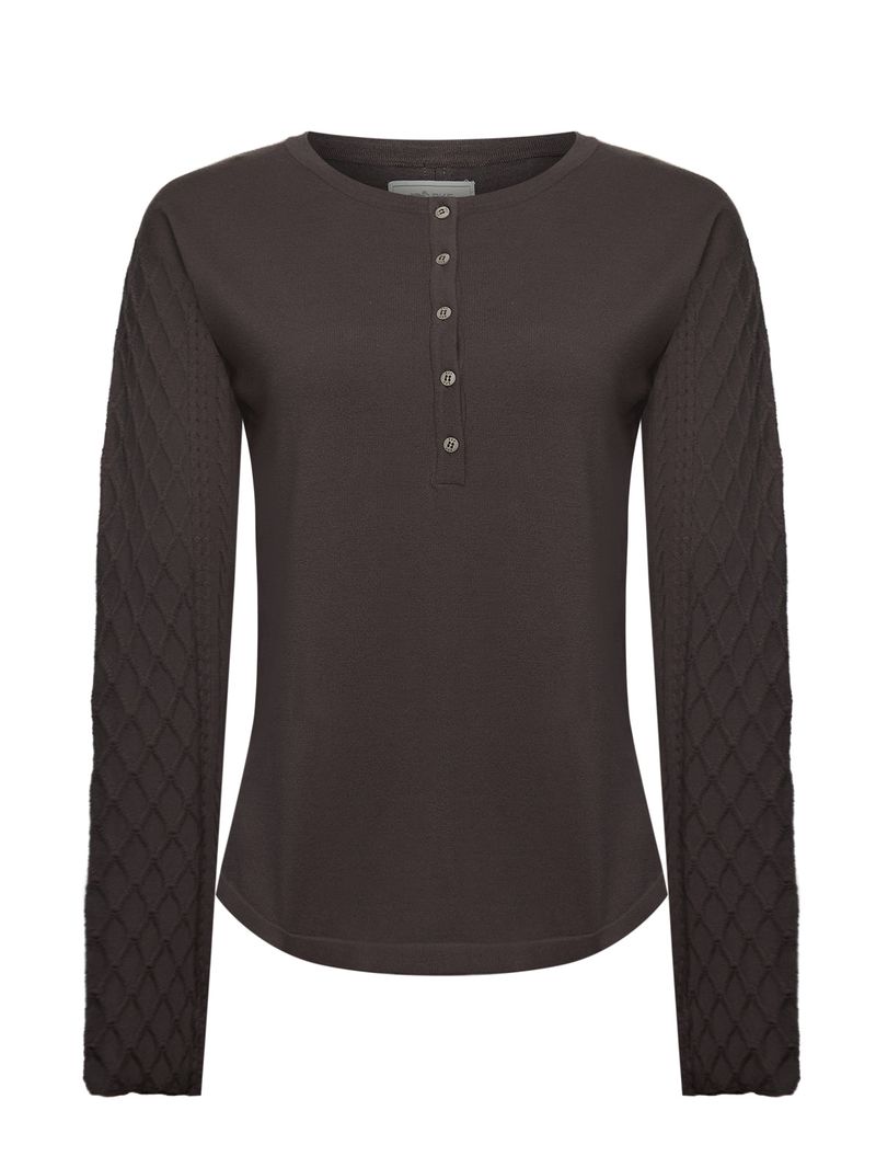 Polera Algodón/Poliéster Mujer Olmo Café Rockford