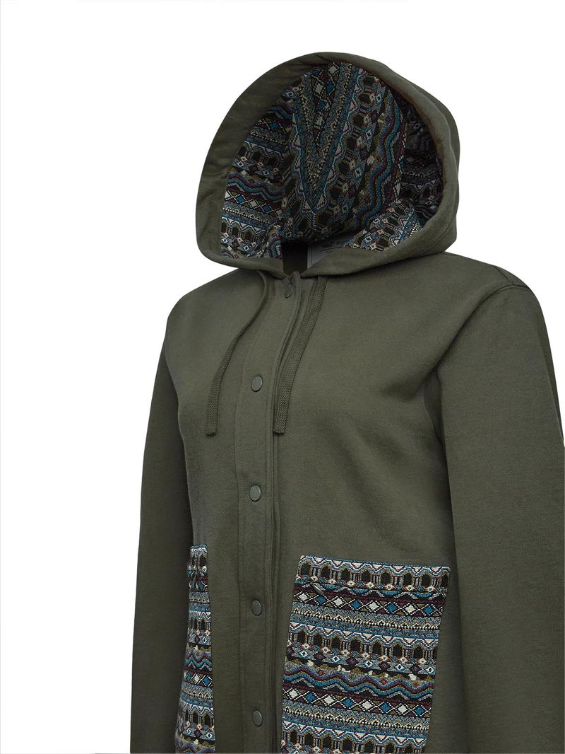 Polerón Algodón Orgánico Mujer Horizon Verde Rockford