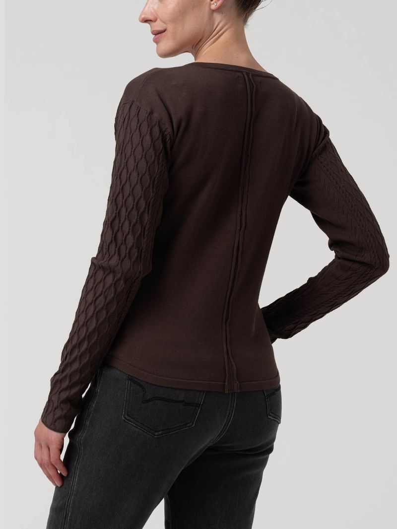 Polera Algodón/Poliéster Mujer Olmo Café Rockford