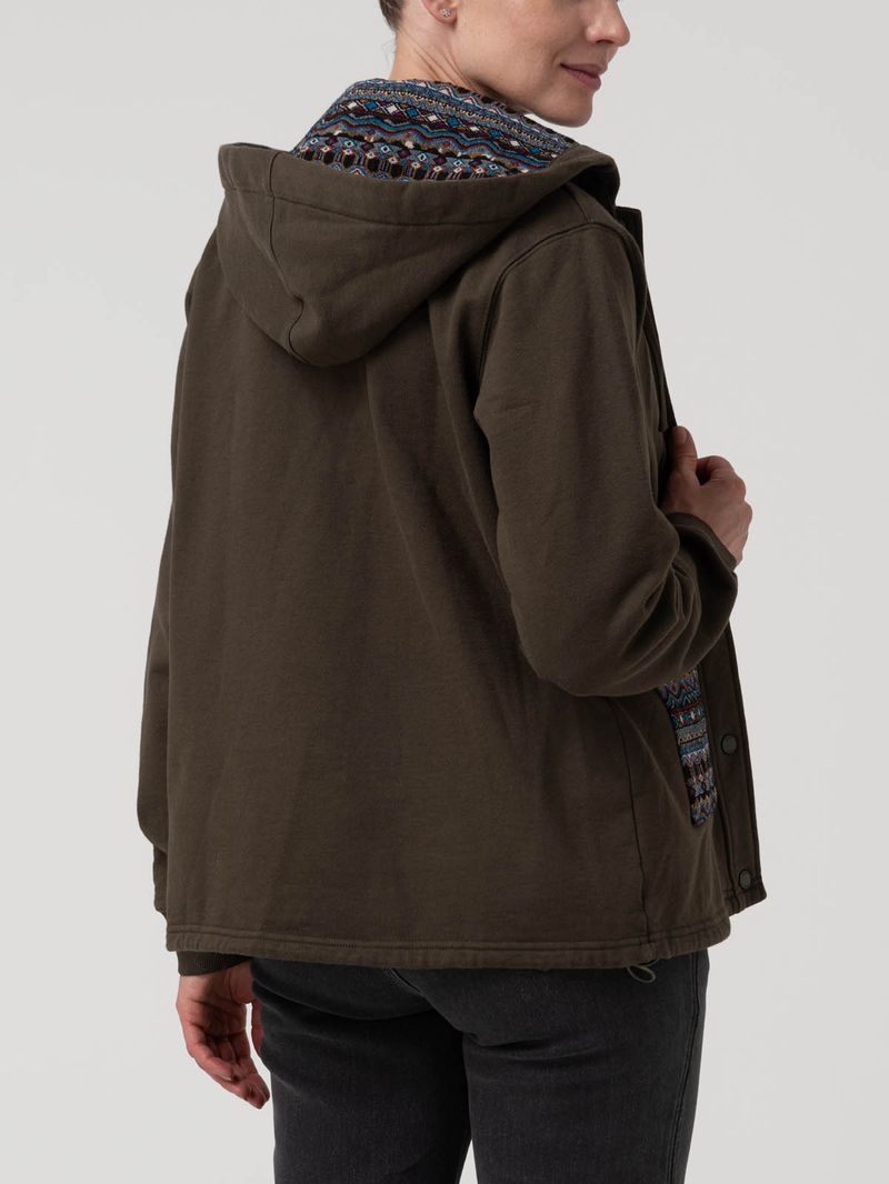 Polerón Algodón Orgánico Mujer Horizon Verde Rockford