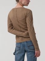 Polera Algodón Mujer Olmo Café Rockford