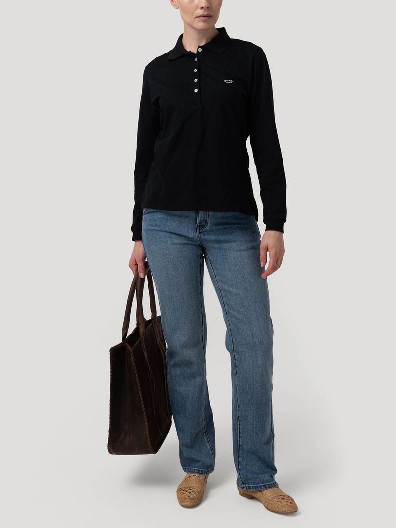 Polera Algodón Mujer Godwin Azul Rockford