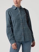 Blusa Algodón Mujer Genario Azul Rockford