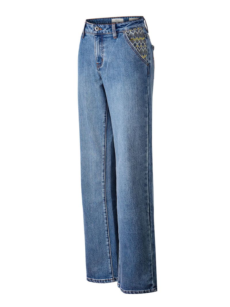 Jeans Algodón Mujer Fitz Azul Rockford