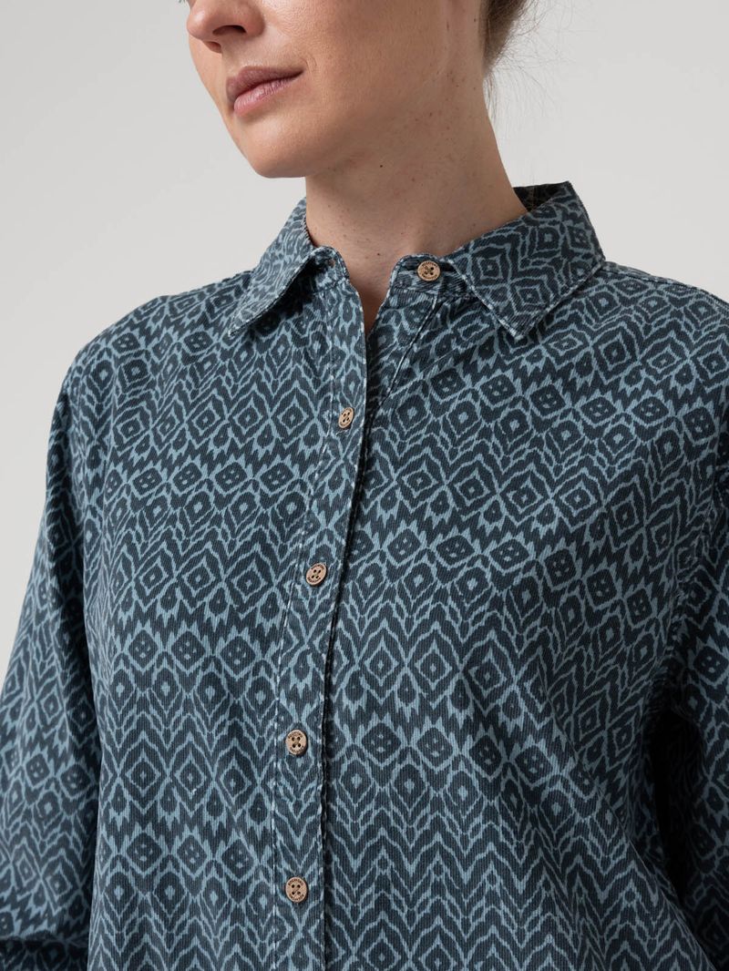 Blusa Algodón Mujer Genario Azul Rockford