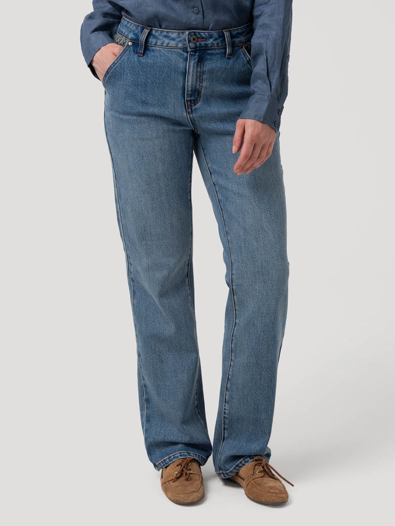 Jeans Algodón Mujer Fitz Azul Rockford