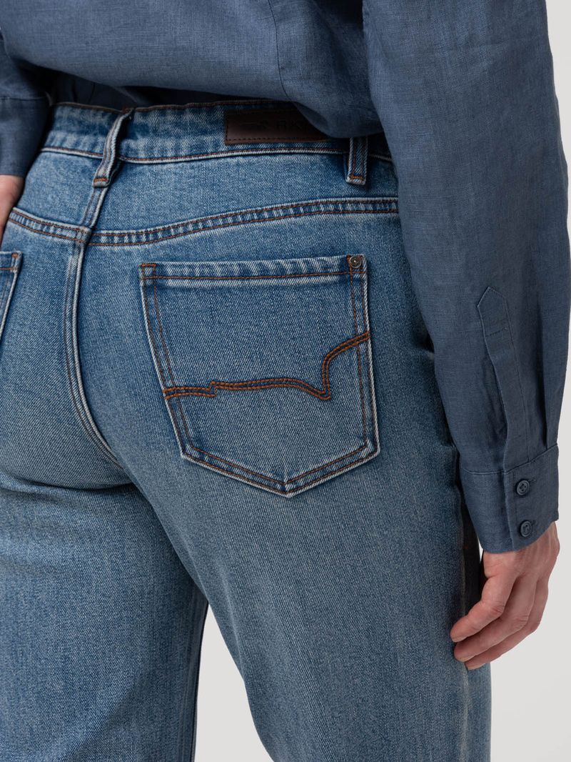 Jeans Algodón Mujer Fitz Azul Rockford