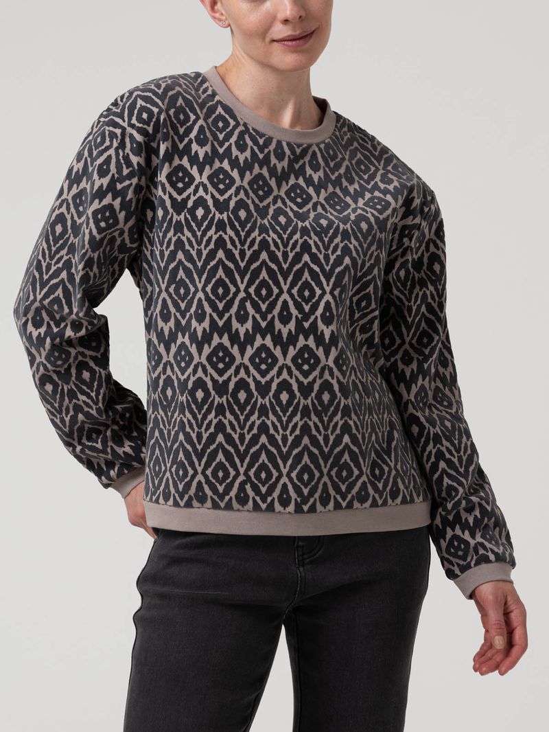 Polerón Algodón Orgánico Mujer North Gris Rockford