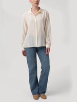 Blusa Seda Mujer Rose Blanco Rockford