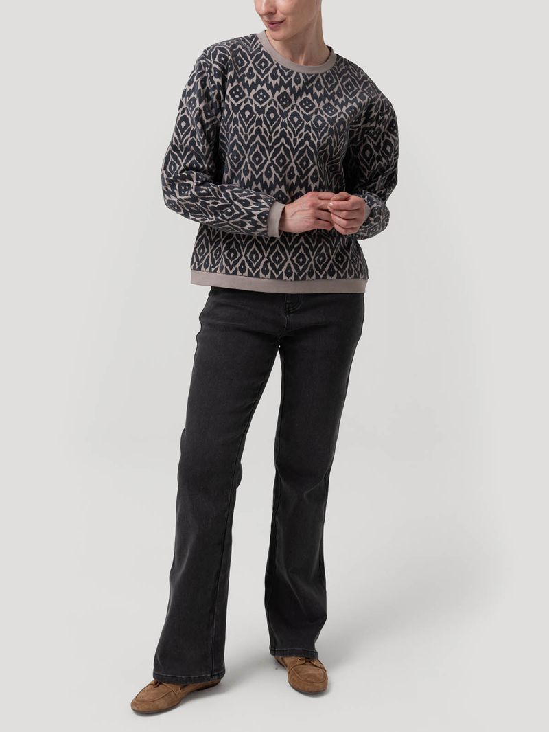 Polerón Algodón Orgánico Mujer North Gris Rockford