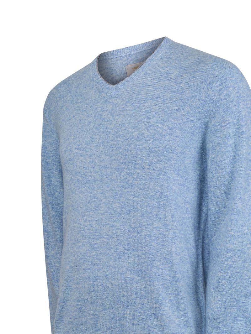 Sweater Cashemira Hombre Cash V Celeste Rockford