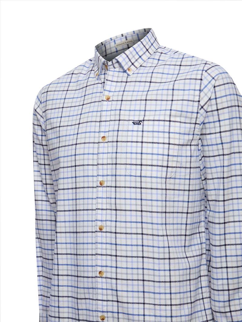 Camisa Algodón Orgánico Hombre Viyella Café Rockford