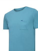 Polera Algodón Reciclado Hombre Essentpoc Azul Rockford
